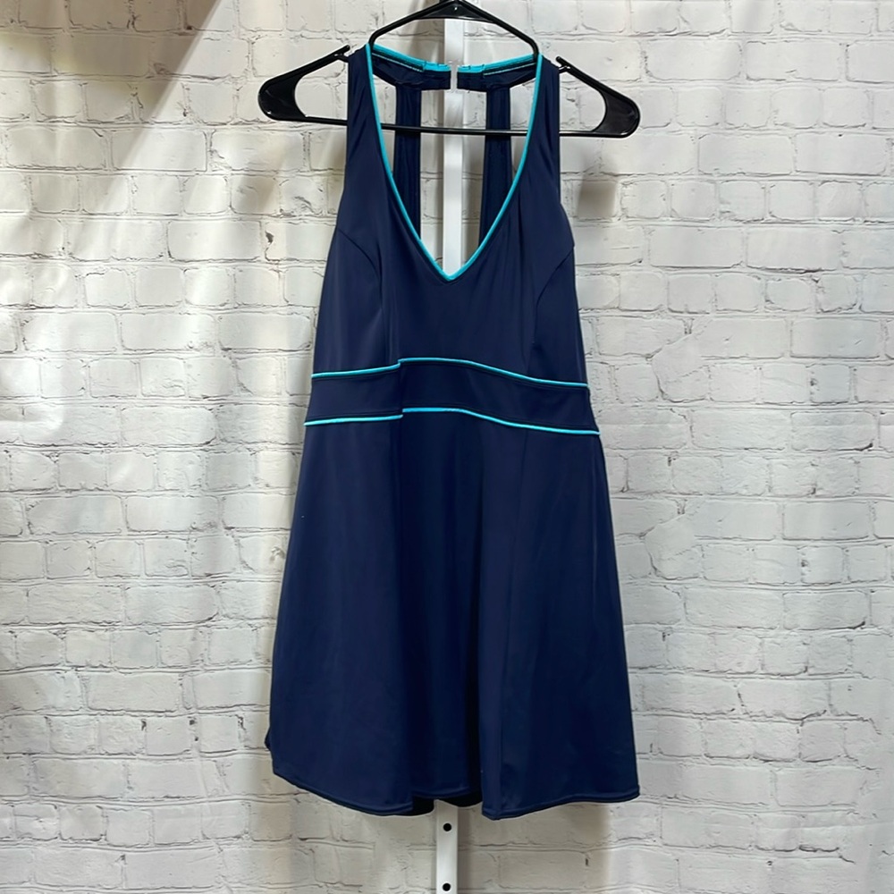 White Stag navy blue 1x (16W) swimsuit dress